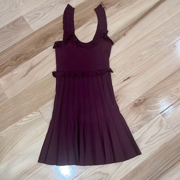 Zara knit dress with ruffle straps and pleats! - Picture 1 of 4